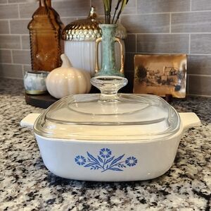 Blue corningware 1 qt.